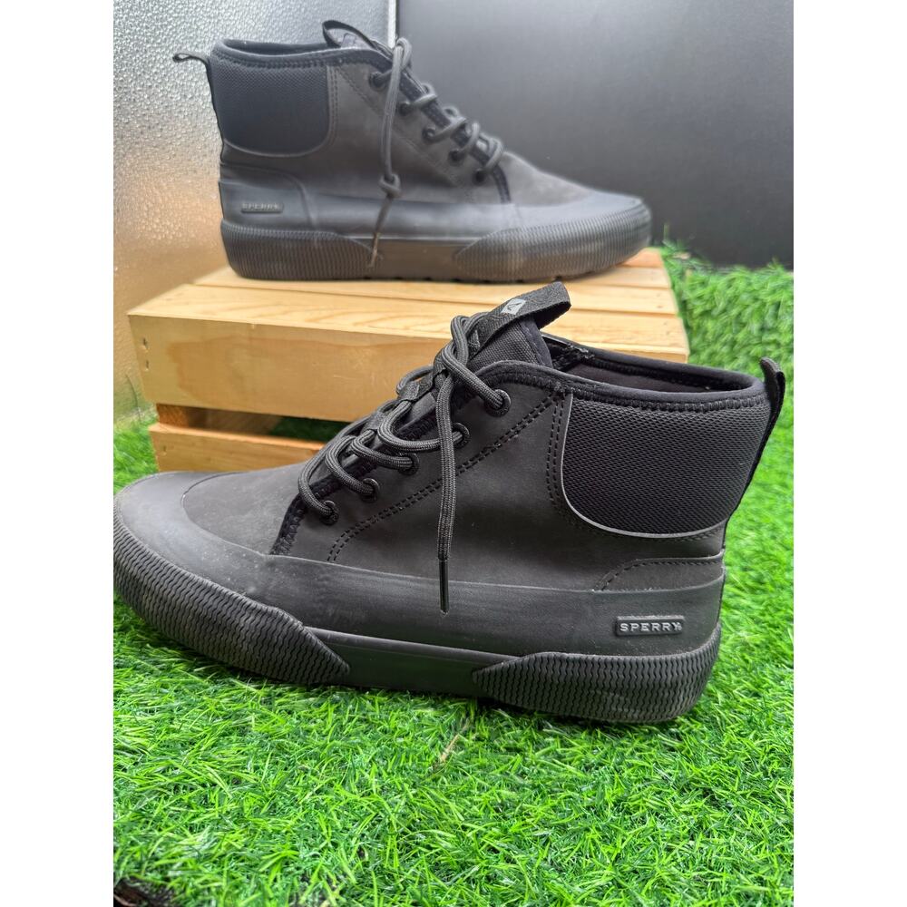 Sperry Top Rider-High Top-Sneakers- Black-Size 8.5M